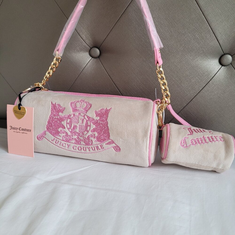 *SOLD*🩷💗Juicy Couture Scottie Dogs Barrel Satchel in Pink